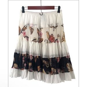 Boutique Etc Floral Patchwork Cotton Skirt NWT